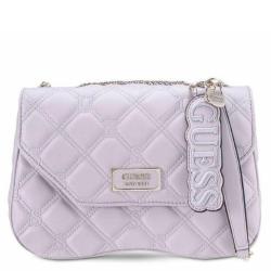 Guess Lolli Flap Design Quilted Crossbody Bag - Gray