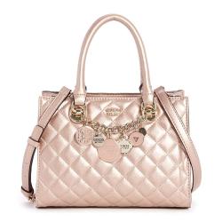 Guess Victoria Quilted Plaid Handbag - Rose Gold