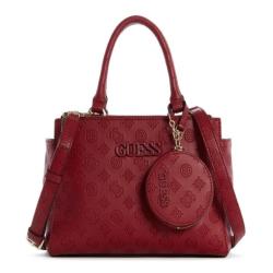 Guess Janelle Logo-Debossed Bag with Pouch - Maron