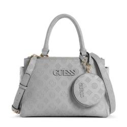 Guess Janelle Logo-Debossed Bag with Pouch - Gray