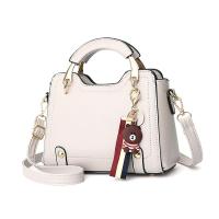 NEW Women's Shoulder Bag with Metal Handle - Beige