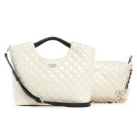 Guess Miriam 2-In-1 Quilted Tote Small - Beige