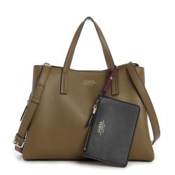 Guess Ella GirlFriend 2 In 1 Satchel - Olive Green