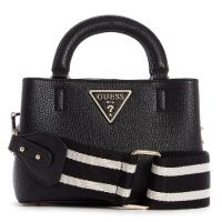 Guess Aretha Ribbon Strap Mini Satchel Bag - Black