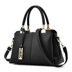 NEW Fashion Elegant Lady Leather Handbag - Black