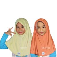 Funkids Inara Jilbab Anak 2 in 1 Melon Orange Ukuran S