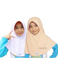 Funkids Inara Jilbab Anak 2 in 1 White Choco Ukuran S