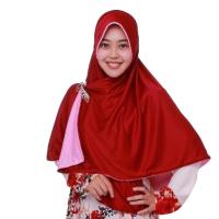 Pricilla Jilbab 2in1 Hyget Premium Vanila Rose Ukuran XL