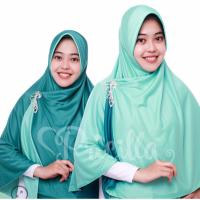Pricilla Jilbab 2in1 Hyget Premium Greentea Ukuran M