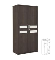 Prissilia Lemari Pakaian Aquarius Wardrobe - Coklat - Gratis Kirim JABODETABEK