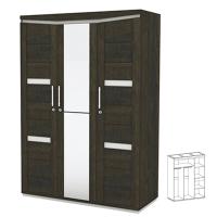 Prissilia Lemari Pakaian Scorpio Wardrobe - Coklat - Gratis Kirim JABODETABEK