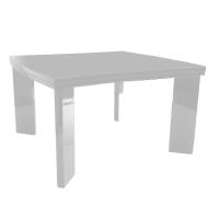 Prissilia - ZigZag Table High Gloss White - Gratis Kirim JABODETABEK
