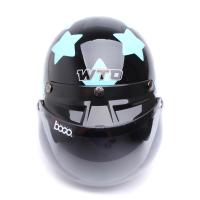 WTO Helmet Retro Bogo Kokhesi Bintang EH-WTOBINTXLHB - Hitam Biru-XL