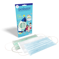 Masker Skrineer Anak 3 lapis Isi 5Pcs Earloop Green