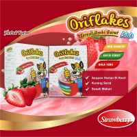 Oriflakes Sereal umbi Garut kids - Strawberry | 1 BOX ISI 5 Sachet | EXP JUNI 2021