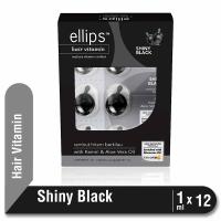 Ellips Hair Vitamin Moroccan Oil Shiny Black Twin Pack 2 x 6 x 1 ml
