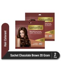 Twinpack Samantha Hair Colorant Chocolate Brown Sachet 20 Gram isi 2 Pcs