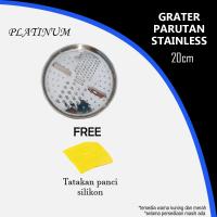 Grater Parutan Serbaguna Stainless Steel Bulat 20cm - FREE GIFT