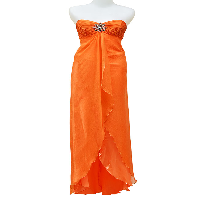 Sunday Long Dress BG Haute Scala 7993 Orange Size 6