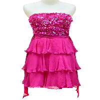Sunday Mini Dress BG Haute Scala 14128 Fuchsia Size 2