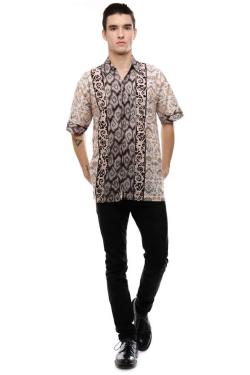 Lucky Sunday Short Sleeve Shirt EL1016.016 Cokelat Cream M