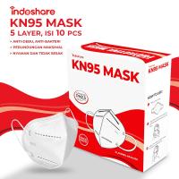 Indoshare Masker Kesehatan KN95 5ply 1box Isi 10pcs