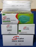 MASKER MEDIS HIJAB 3PLY 50 PCS KEMENKENS RI - S PLUS HEADLOOP FACE MASK 3PLY