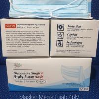 Masker Medis Hijab 4ply Disposble Surgical Facemask - Kemenkes RI