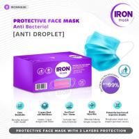 Iron Protective Mask 3Ply isi 50 - Biru