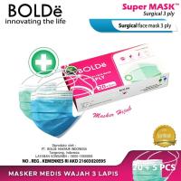 BOLDe Super Mask Surgical Hijab Headloop 3 ply (25 pcs) - Hijau