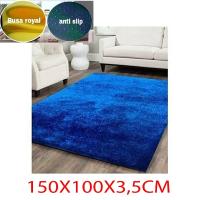 karpet bulu rasfur uk 150x100x3.5cm biru dongker