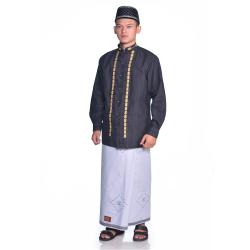 Sarung ATLAS Idaman 570 Songket Abu-Abu Polos