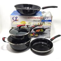 Q2 Panci Set Lurik Enamel 6pc Q2 8830 / Cookware W