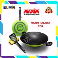elmart Wajan Frypan Cookware Sutil Tirisan MAXIM Halania 5pc set Wok Pan 30cm