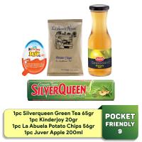 Pocket Friendly 9: Kinderjoy, Silverqueen, La Abuela 56gr, Juver Apple 200ml