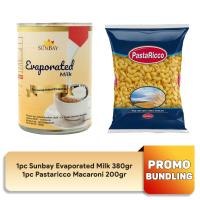 Susu Evaporated Sunbay dan Pastaricco Macaroni 200