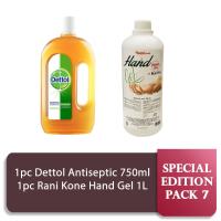 Special Edition Pack 7: Dettol 750ml and Rani Kone Handgel 1l