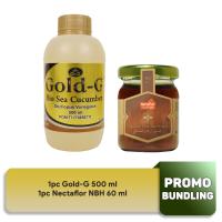Jelly Gamat Gold G Sea Cucumber 500ml dan Madu Nectaflor 60gr