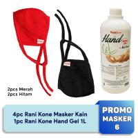 Promo Masker 6: Masker Kain, Rani Kone Hand Gel 1L
