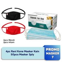Promo Masker 7: Masker Kain, Masker 3ply