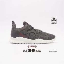 Aerostreet uk 41 Alpha Abu Tua - Sepatu Sneakers Casual Sport Sekolah Pria Wanita Aero Street