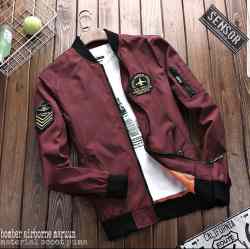 Mars Fashion - Jaket Bomber Pria Stracci Airbone Division Maroon