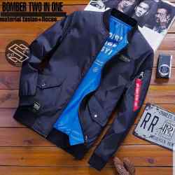 Mars Fashion - Jaket Bomber Pria Two In One Culture Series Navy
