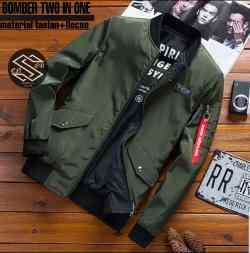 Mars Fashion - Jaket Bomber Pria Two In One Culture Series Hijau