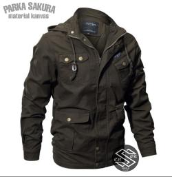 Mars Fashion - Jaket Parka Pria Sakura Cokelat