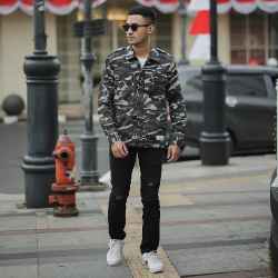Mars Fashion - Jaket Kerah Pria Semi Parka Camo Hanzo Ukuran XL