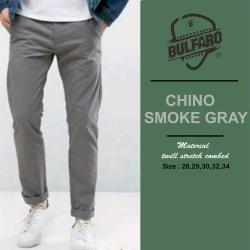 Mars Fashion - Celana Panjang Pria Chino Twill Stretch Smoke Gray Ukuran 33