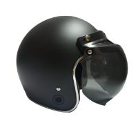 Helm Retro List Chrome HKM Black Doff Silver L