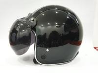 Helm Retro List Chrome HKM Black Gloss Silver L