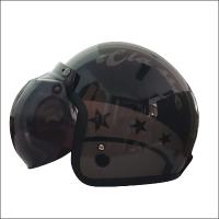 Helm Bogo Retro Igloo Classic 4 Black Silver L